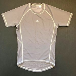 Adidas Gray Athletic Wicking Stretch Tee